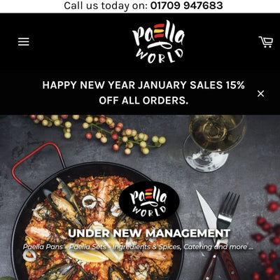 New Year deal 15% Off Paella Pans & Spices!