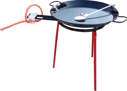70CM PROFESSIONAL PAELLA COOKING SET ENAMELLED STEEL - SERVES 22-28 (FFD OUTDOOR/INDOOR USE)