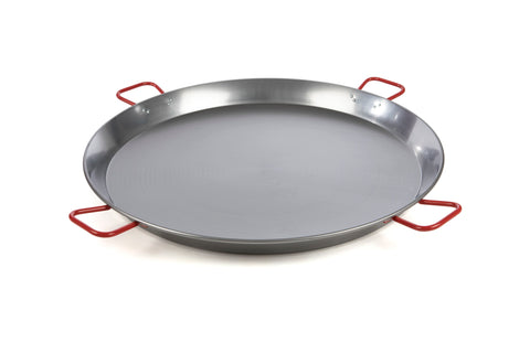90CM CATERING POLISHED STEEL PAELLA PAN (40-60 PORTIONS)