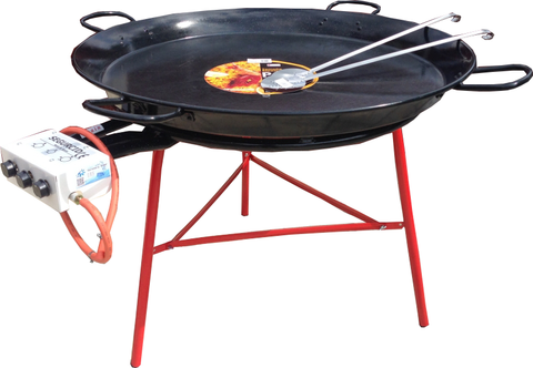 115CM PROFESSIONAL PAELLA COOKING SET (ENAMELLED STEEL) - SERVES 90-130 (FFD OUTDOOR/INDOOR USE)