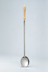 Stainless Steel Paella Spoon with Beech Handle (12cm x 80cm) Heavy Duty Catering Spoon