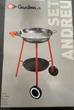Andreu Wheel Trolley Paella Gift Set (Includes Enamelled Pan, Burner & Wheel Trolley Legs)